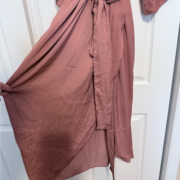 Brand New City Chic Dusty Peach Opulent Wrap Dress - Size 22 - Picture 6 of 11